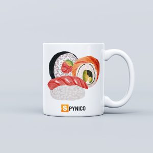 Food Themed Ceramic Mug - Sushi